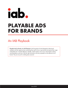 Download the Playable Ads for Brands Playbook Here