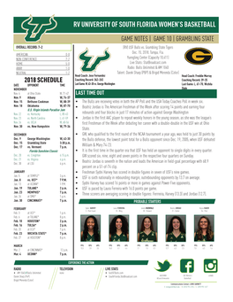 Rv University of South Florida Women's Basketball