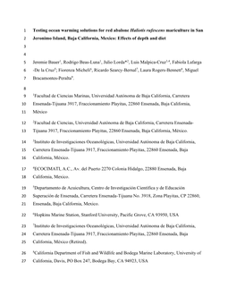 Testing Ocean Warming Solutions for Red Abalone