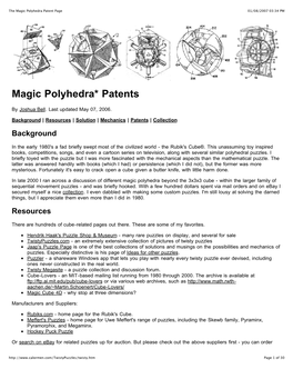 The Magic Polyhedra Patent Page 01/08/2007 03:34 PM