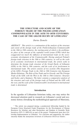 Downloaded from Brill.Com09/26/2021 04:35:31AM Via Free Access 92 Darius Žiemelis Which Was Important in Soviet Times 2