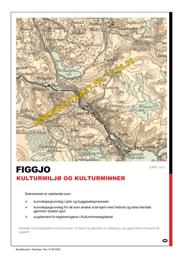 Figgjo Kart 1926 Kulturmiljø Og Kulturminner