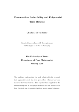 Enumeration Reducibility and Polynomial Time Bounds