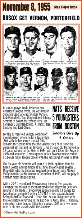 November 8, 1955 ''Nine Player Trade'