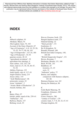 Maritime Interactions in Eastern Asia Before Steamships