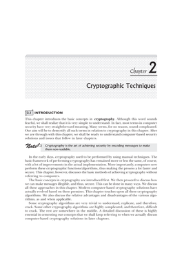 Cryptographic Techniques