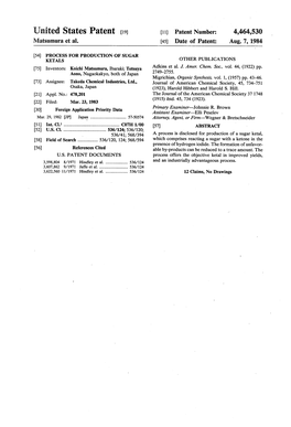 United States Patent (19) 11 Patent Number: 4,464,530 Matsumura Et Al