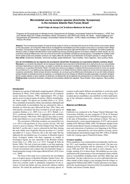 Microhabitat Use by Scorpion Species (Arachnida: Scorpiones) in the Montane Atlantic Rain Forest, Brazil