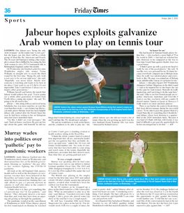 Jabeur Hopes Exploits Galvanize Arab Women to Play on Tennis Tour