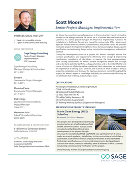 Scott Moore Senior Project Manager, Implementation