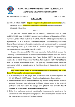 15. UG LAB Examination Center Preference CIRCULAR.Pdf