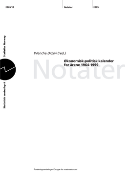 Økonomisk-Politisk Kalender for Årene 1964-1999