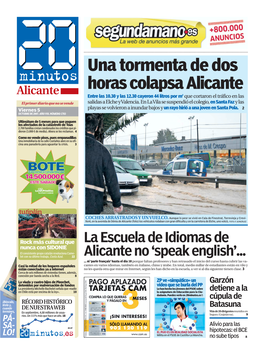 Una Tormenta De Dos Horas Colapsa Alicante