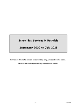 School Bus Services in the Rochdale Area