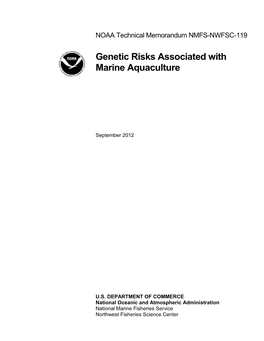 Genetic Risks Associated with Marine Aquaculture