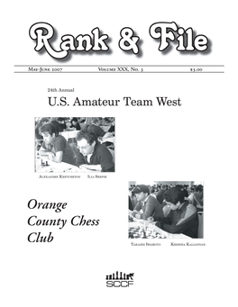 ORANGE COUNTY CHESS CLUB Securing This Years Title of 2007 U.S