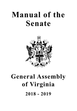 Manual of the Senate