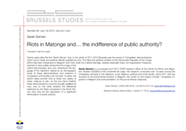 Riots in Matonge And… the Indifference of Public Authority?