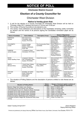 Chichester West Division