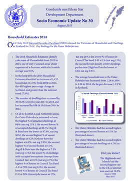 Socio Economic Update No 30 H T August 2015