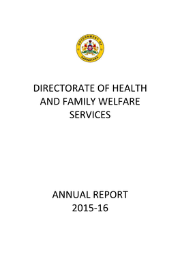 Directorate of Health and Family Welfare Services