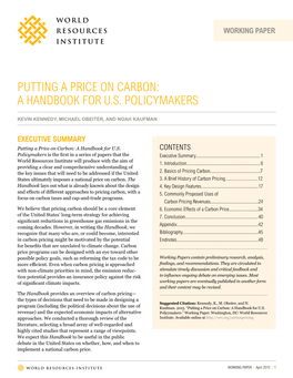 Putting a Price on Carbon: a Handbook for U.S