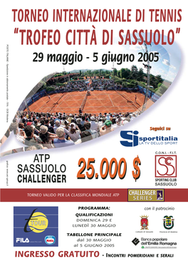 Atp Sassuolo Challenger 2005