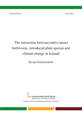 The Interaction Between Native Insect Herbivores, Introduced Plant Species and Climate Change in Iceland