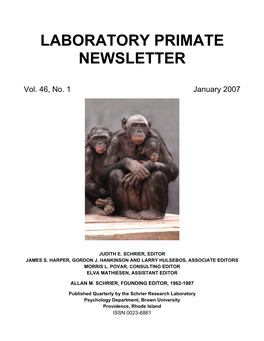 Laboratory Primate Newsletter