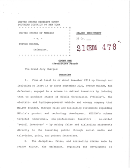 Download U.S. V. Trevor Milton Indictment