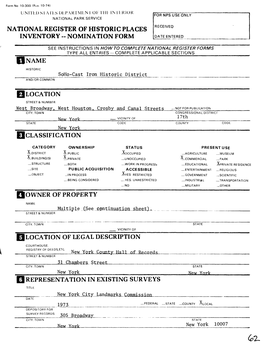 National Register of Historic Places Inventory -- Nomination Form Date Entered