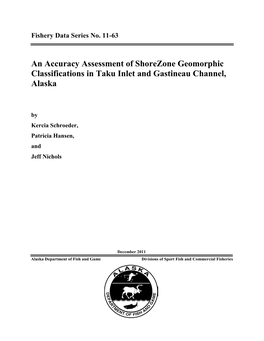 An Accuracy Assessment of Shorezone Geomorphic Classifications in Taku Inlet and Gastineau Channel, Alaska