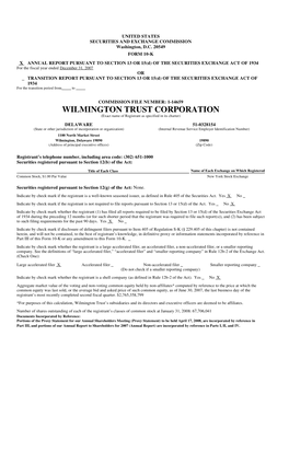 WILMINGTON TRUST CORPORATION (Exact Name of Registrant As Specified in Its Charter)