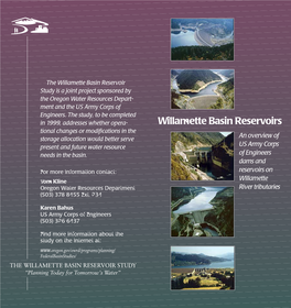 Willamette Basin Reservoirs