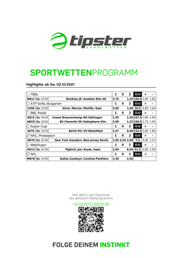 Sportwettenprogramm