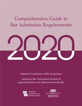 NCBE Bar Admissions Guide