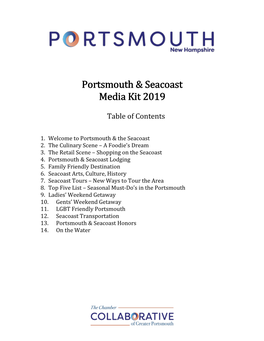 Portsmouth & Seacoast Media Kit 2019