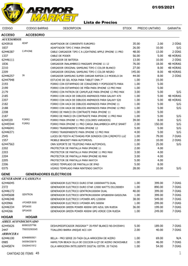 01/05/2021 Lista De Precios