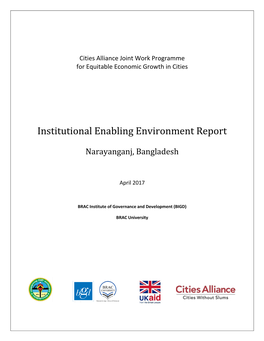 Institutional Enabling Environment Report