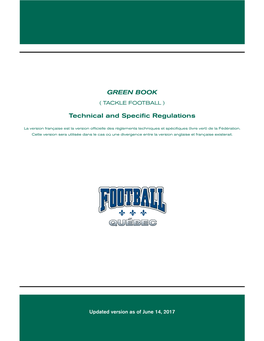 GREEN BOOK Technical and Specific Regulations