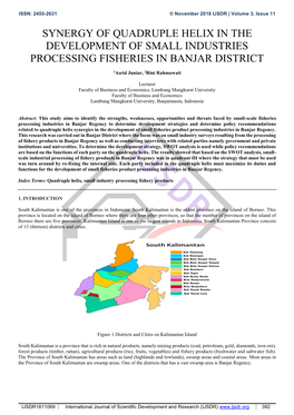 Synergy of Quadruple Helix in the Development of Small Industries Processing Fisheries in Banjar District