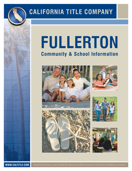 FULLERTON Community & School Information