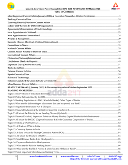 Table of Contents