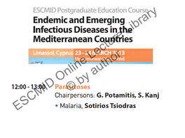 ESCMID Online Lecture Library © by Author ESCMID Online Lecture Library Imported Malaria Mediterranean Region