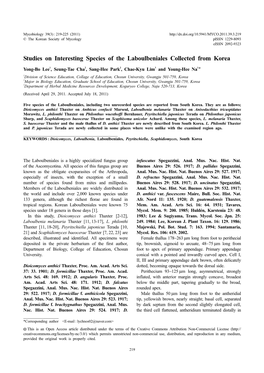 Studies on Interesting Species of the Laboulbeniales Collected from Korea