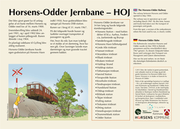 Horsens-Odder Jernbane – HOJ Opened in May 1904