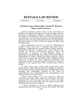 Buffalo Law Review | Law Journals | University at Buffalo School Of
