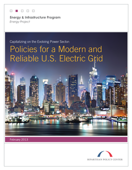 Policies for a Modern and Reliable U.S. Electric Grid