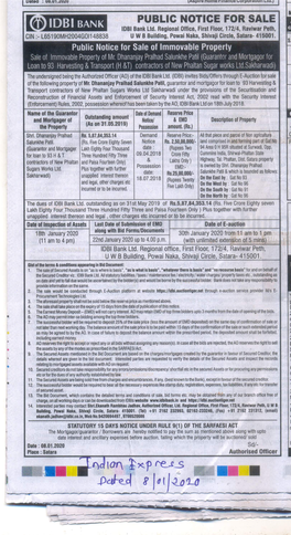 Of IDBI Bank Limited, Account No