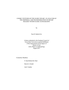 Cosmic Ventures of the Olmec Dwarf: an Analysis of the Dispersal and Transformation of Dwarf Imagery Within Olmec Iconography